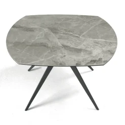 Viadurini Living Ausziehbare Esstische-Esstisch ausziehbar auf 180 cm in Grès mit Metallfuß - Beatriz