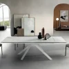 Viadurini Living Ausziehbare Esstische-Esstisch ausziehbar auf 240 cm Marmoroptik und Metallstruktur - Yvan