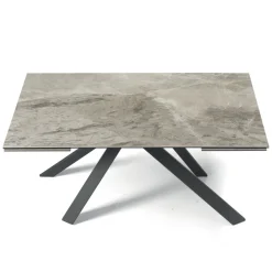 Viadurini Living Ausziehbare Esstische-Esstisch ausziehbar auf 240 cm Marmoroptik und Metallstruktur - Yvan
