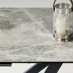 Viadurini Living Ausziehbare Esstische-Esstisch ausziehbar auf 240 cm Marmoroptik und Metallstruktur - Yvan