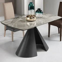 Viadurini Living Ausziehbare Esstische-Esstisch ausziehbar auf 200 cm mit Platte aus Feinsteinzeug - Borgona