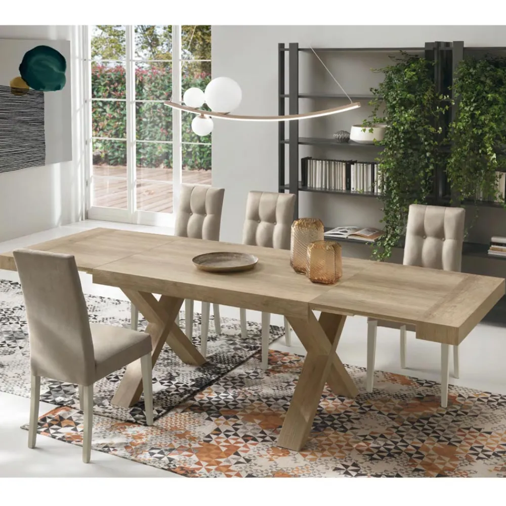 Viadurini Living Ausziehbare Esstische-Esstisch ausziehbar auf 260 cm Holzoptik Made in Italy - Lenova