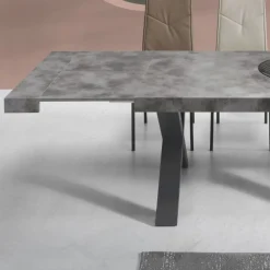 Viadurini Living Ausziehbare Esstische-Esstisch ausziehbar auf 260 cm Moderne Betonoptik - Lenova