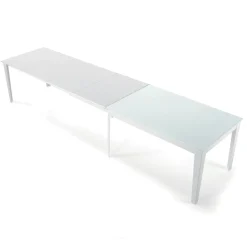 Viadurini Living Ausziehbare Esstische-Esstisch ausziehbar auf 380 cm aus Glas und Metall 16 Sitzplätze - Fiorentino