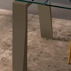 Viadurini Living Ausziehbare Esstische-Esstisch ausziehbar bis 300 cm in Holz und Glasplatte - Bedrio