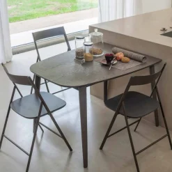 Viadurini Living Ausziehbare Esstische-Esstisch ausziehbar bis 170 cm aus furniertem Holz - Nutello