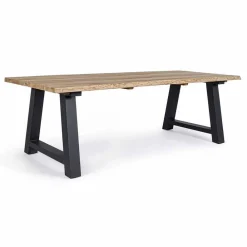 Viadurini in the Garden Gartentische Aus Teakholz-Esstisch für den Außenbereich aus Teak und Aluminium, Homemotion - Rolando