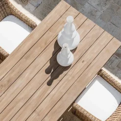 Viadurini in the Garden Gartentische Aus Teakholz-Esstisch für den Außenbereich aus recyceltem Teakholz Made in Italy - Bambi