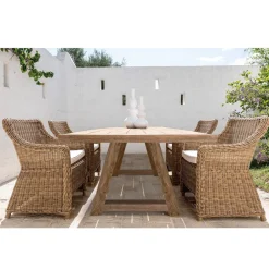 Viadurini in the Garden Gartentische Aus Teakholz-Esstisch für den Außenbereich aus recyceltem Teakholz Made in Italy - Bambi