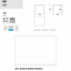 Varaschin Gartentische Fest-Esstisch für indoor und Outdoorbereich Victor