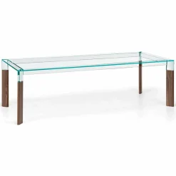 Viadurini Living Esstische Nach Mass|Esstische-Esstisch Glasplatte und Massivholzbasis Made in Italy - Presino