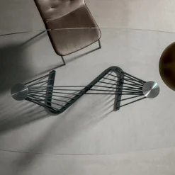 Viadurini Living Esstische-Esstisch Glasplatte und Metallseile Basis 2 Größen - Alariko