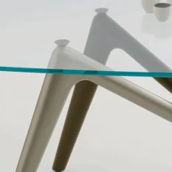 Viadurini Living Esstische-Esstisch Glasplatte und Polyurethanbeine 2 Größen - Stalto