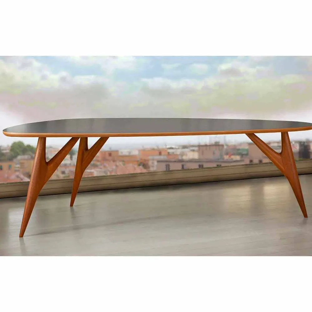 Viadurini Living Esstische Nach Mass|Esstische-Esstisch, handgefertigt, aus HPL und massivem Mahagoni Made in Italy - Eiche