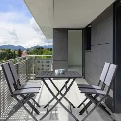 Viadurini in the Garden Gartentische Fest-Esstisch im Freien aus Aluminium mit Klappstruktur - Hunt