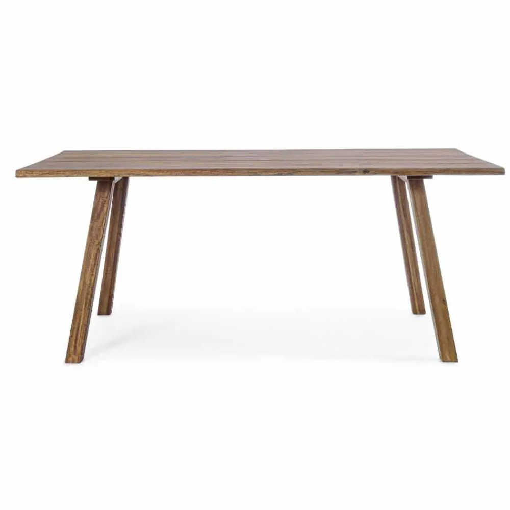 Viadurini in the Garden Gartentische Aus Teakholz-Esstisch im Freien in Acacia Wood Oil Finish - Leonard