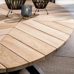 Viadurini in the Garden Gartentische Aus Teakholz-Esstisch im Freien mit ovaler Platte aus Teakholz, Homemotion - Selenia