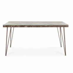 Viadurini Living Esstische-Esstisch im Industriestil mit Platte aus Mdf und Glas Homemotion - Brasilien