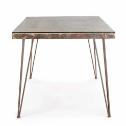 Viadurini Living Esstische-Esstisch im Industriestil mit Platte aus Mdf und Glas Homemotion - Brasilien