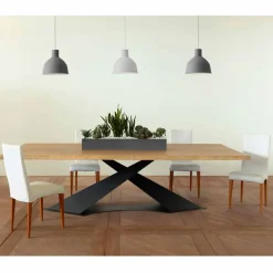 Viadurini Living Esstische Nach Mass|Esstische-Esstisch im modernen Design mit Elliot-Tischplatte aus italienischer Eiche