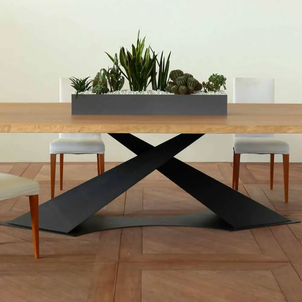 Viadurini Living Esstische Nach Mass|Esstische-Esstisch im modernen Design mit Elliot-Tischplatte aus italienischer Eiche