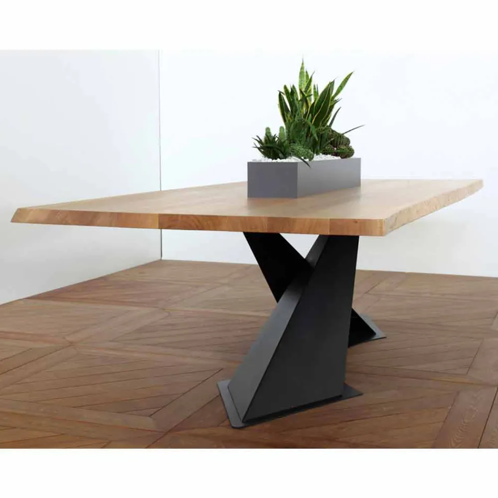 Viadurini Living Esstische Nach Mass|Esstische-Esstisch im modernen Design mit Elliot-Tischplatte aus italienischer Eiche