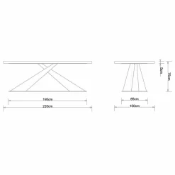 Viadurini Living Esstische Nach Mass|Esstische-Esstisch im modernen Design mit Elliot-Tischplatte aus italienischer Eiche
