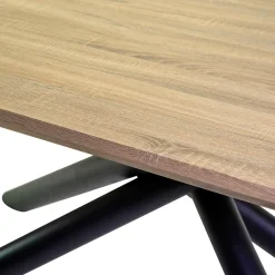 Viadurini Living Esstische-Esstisch in MDF-Holzoptik und schwarzem Metallgestell - Sunset