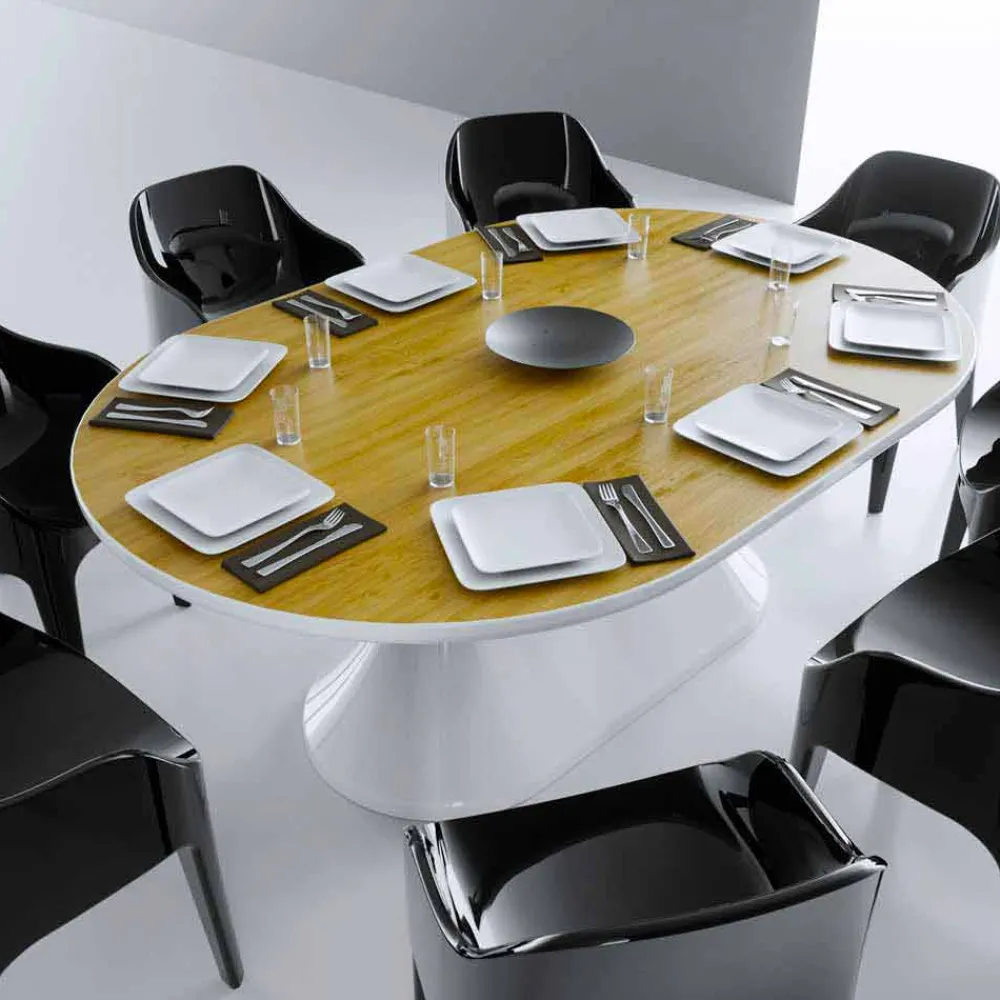 Viadurini Design Esstische Nach Mass|Esstisch Oval-Esstisch in modernem Design Lunch Table Made in Italy