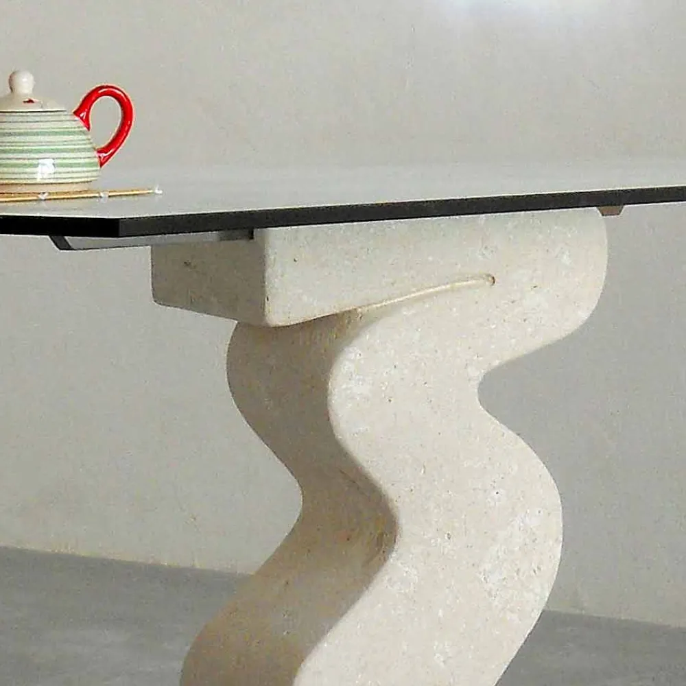 Viadurini Living Esstische Nach Mass|Esstische-Esstisch in modernem Design aus Stein und Kristall Anteros