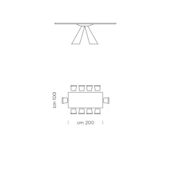 Viadurini Living Esstische-Esstisch mit Fenix-Platte und Stahlgestell, hergestellt in Italien – Dalmatiner