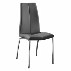 Viadurini Living Moderne Stühle-Esstisch mit Fuß aus verchromtem Metall, bezogen mit Kunstleder 4 Stück - Ilda