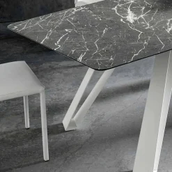 Viadurini Living Esstische-Esstisch mit HPL-Platte und Metallbasis Made in Italy - Aresto