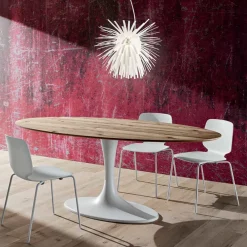 Viadurini Living Esstisch Oval|Esstische-Esstisch mit ovaler Platte aus mehreren Schichten Made in Italy - Brontolo