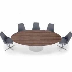 Viadurini Living Esstisch Oval|Esstische-Esstisch mit ovaler Platte aus HPL-Laminat, hergestellt in Italien – Dollars