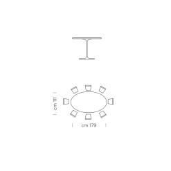 Viadurini Living Esstisch Oval|Esstische-Esstisch mit ovaler Platte aus HPL-Laminat, hergestellt in Italien – Dollars