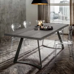 Viadurini Living Esstische-Esstisch mit Platte aus entrindeter Eiche Made in Italy - Pinocchio