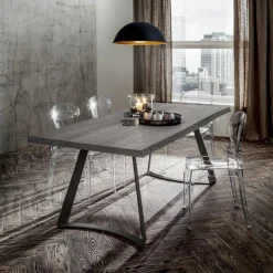 Viadurini Living Esstische-Esstisch mit Platte aus entrindeter Eiche Made in Italy - Pinocchio