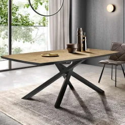 Viadurini Living Esstische-Esstisch mit Platte aus Eichenfurnier Made in Italy - Antonino