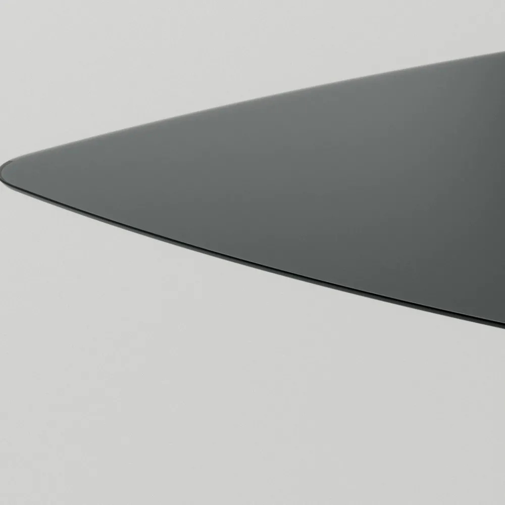 Viadurini Living Esstische Nach Mass|Esstische-Esstisch mit quadratischer Glasplatte und Holzsockel Made in Italy - Kuadro