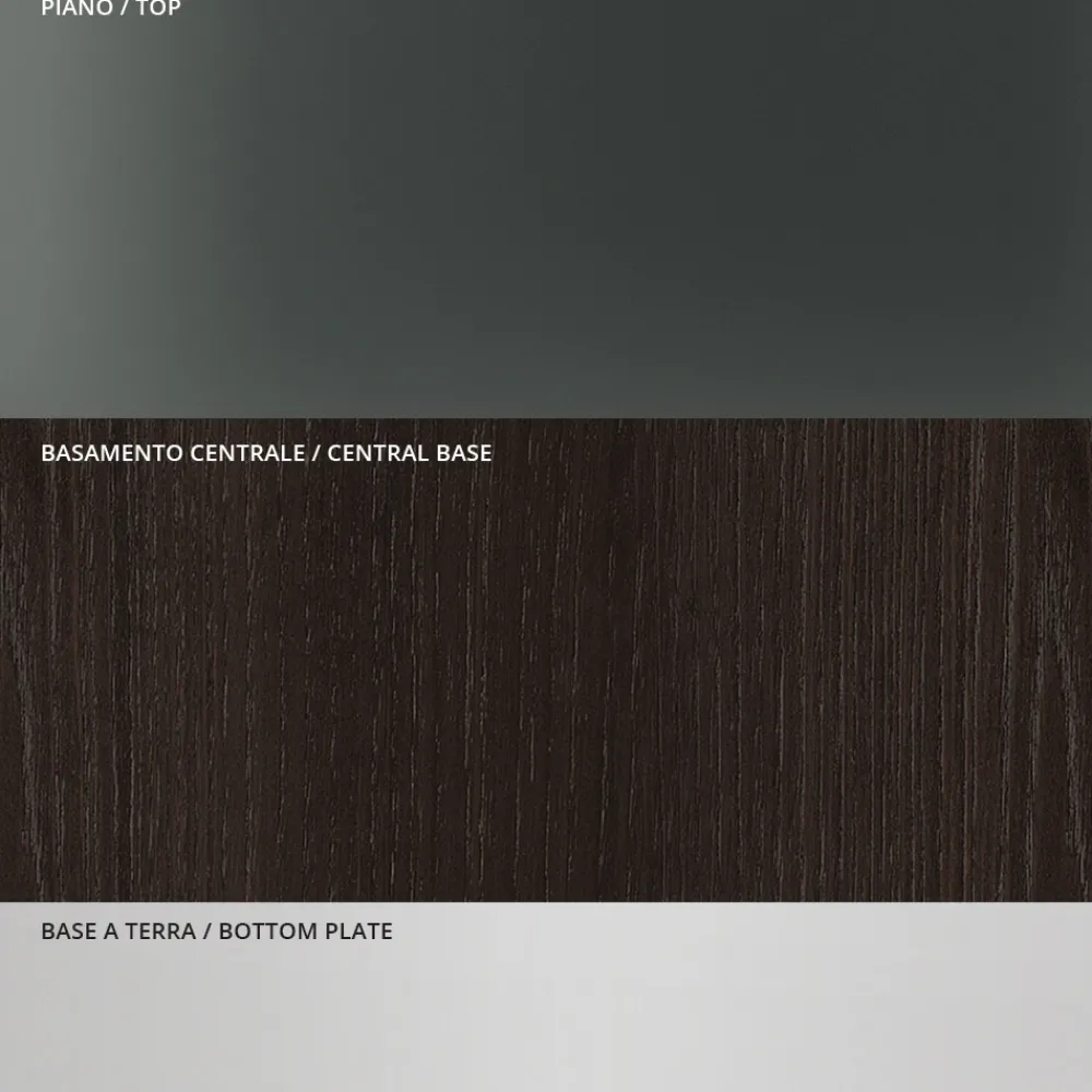 Viadurini Living Esstische Nach Mass|Esstische-Esstisch mit quadratischer Glasplatte und Holzsockel Made in Italy - Kuadro