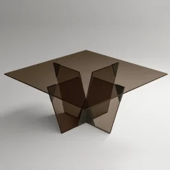 Viadurini Living Esstische Nach Mass|Esstische-Esstisch mit quadratischer Tischplatte und Glasfuß Made in Italy - Tiseo