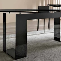 Viadurini Living Esstische Nach Mass|Esstische-Esstisch mit Rauchglasplatte und Metallgestell 4 Dimensionen - Speck