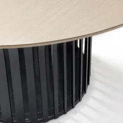 Viadurini Living Runde Tische-Esstisch mit runder Holzplatte Made in Italy - Alfero