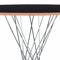 Viadurini Living Runde Tische-Esstisch mit runder Platte aus schwarzem Laminat Made in Italy - Plaza