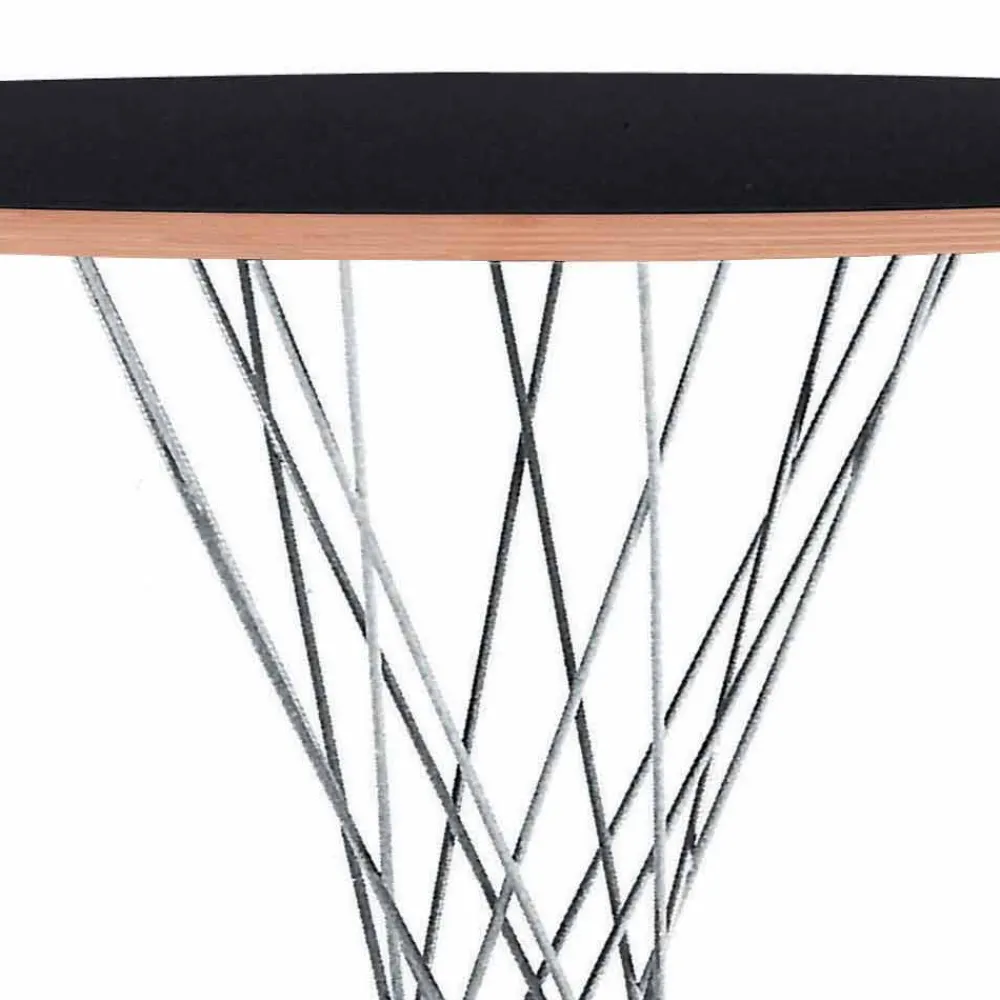 Viadurini Living Runde Tische-Esstisch mit runder Platte aus schwarzem Laminat Made in Italy - Plaza