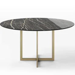 Viadurini Living Runde Tische-Esstisch mit runder Platte aus Feinsteinzeug Made in Italy - Emilio