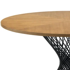 Viadurini Living Runde Tische-Esstisch mit runder Platte aus Mdf mit Eichenfurnier - Emmanuel