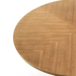 Viadurini Living Runde Tische-Esstisch mit runder Platte aus Mdf mit Eichenfurnier - Emmanuel