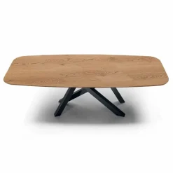 Viadurini Living Esstische-Esstisch mit tonnenförmiger Platte aus HPL-Laminat, hergestellt in Italien – Settimmio